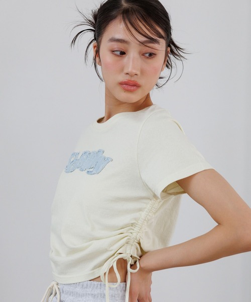 repipi armario(レピピ アルマリオ)の「ワッペンシャーリングTシャツ【綿100%】(Tシャツ/カットソー・キッズ・ブラック/イエロー/ピンク/オフホワイト/その他7/ブラック系その他/ホワイト・SMALL/MEDIUM/LARGE)」の11枚目の写真