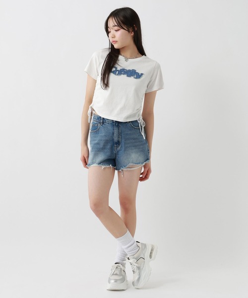 repipi armario(レピピ アルマリオ)の「ワッペンシャーリングTシャツ【綿100%】(Tシャツ/カットソー・キッズ・ブラック/イエロー/ピンク/オフホワイト/その他7/ブラック系その他/ホワイト・SMALL/MEDIUM/LARGE)」の14枚目の写真