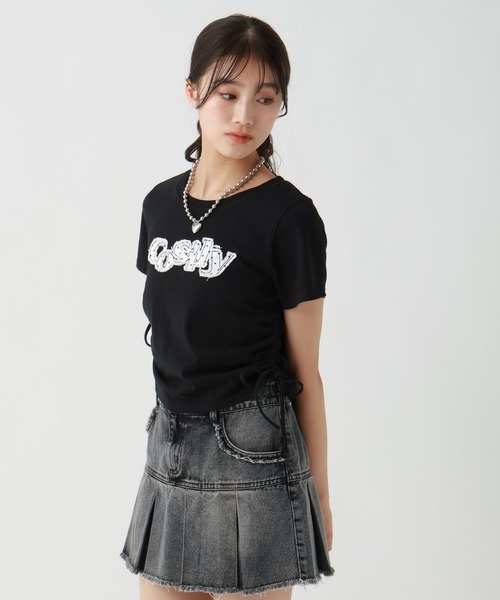 repipi armario(レピピ アルマリオ)の「ワッペンシャーリングTシャツ【綿100%】(Tシャツ/カットソー・キッズ・ブラック/イエロー/ピンク/オフホワイト/その他7/ブラック系その他/ホワイト・SMALL/MEDIUM/LARGE)」の18枚目の写真