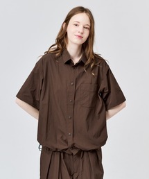 NYLON BICOLOR DRAWSTRING S/S SHIRT / ナイロンバイカラードローコードS/Sシャツ