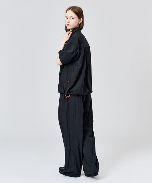 WETTEMPT（ウィテンプト）の「NYLON BICOLOR DRAWSTRING S/S SHIRT / ナイロンバイカラードローコードS/Sシャツ（シャツ/ブラウス・メンズ・ブラウン/ネイビー/ブラック・SMALL/MEDIUM/LARGE）」の15枚目の写真