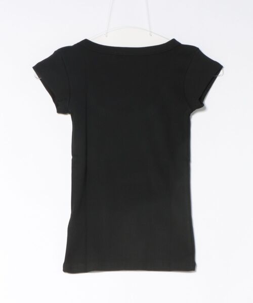 Desigual（デシグアル）の「バタフライフラワー刺繍風グラフィックT（Tシャツ/カットソー・レディース・ブラック/ホワイト・M/L/S/XL/XS）」の3枚目の写真