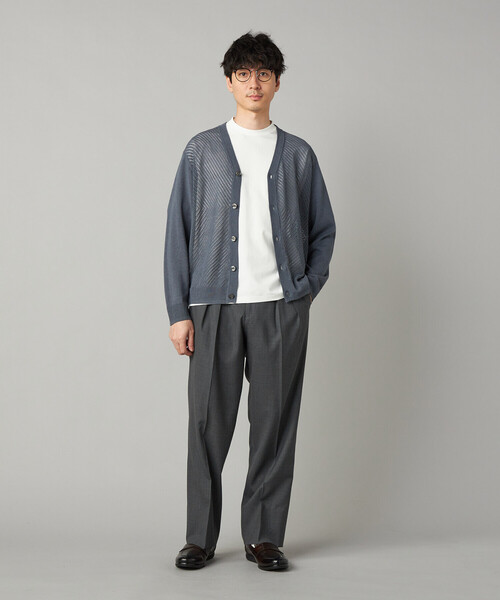 COMME CA MEN（コムサメン）の「【セットアップ対応】尾州産 ウォッシャブルトロ 2タックパンツ（スラックス・メンズ・ブラック/グレー・S/L/M）」の3枚目の写真