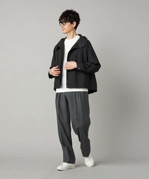 COMME CA MEN（コムサメン）の「【セットアップ対応】尾州産 ウォッシャブルトロ 2タックパンツ（スラックス・メンズ・ブラック/グレー・S/L/M）」の5枚目の写真