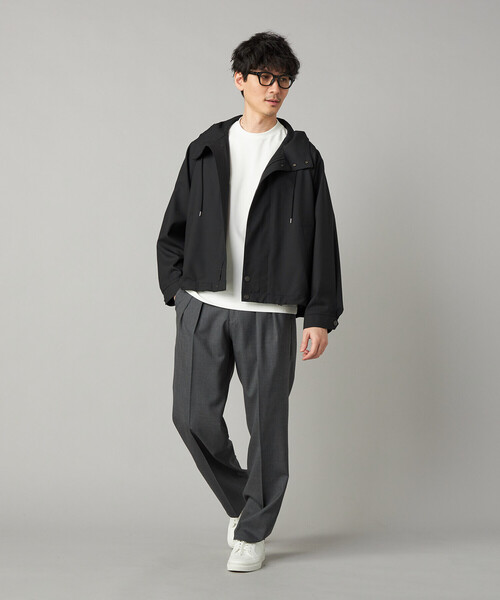 COMME CA MEN（コムサメン）の「【セットアップ対応】尾州産 ウォッシャブルトロ 2タックパンツ（スラックス・メンズ・ブラック/グレー・S/L/M）」の6枚目の写真