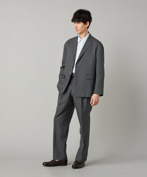 COMME CA MEN（コムサメン）の「【セットアップ対応】尾州産 ウォッシャブルトロ 2タックパンツ（スラックス・メンズ・ブラック/グレー・S/L/M）」の7枚目の写真