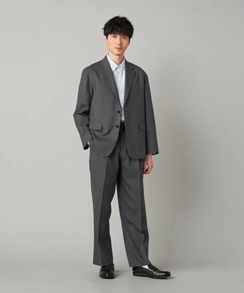 COMME CA MEN（コムサメン）の「【セットアップ対応】尾州産 ウォッシャブルトロ 2タックパンツ（スラックス・メンズ・ブラック/グレー・S/L/M）」の8枚目の写真