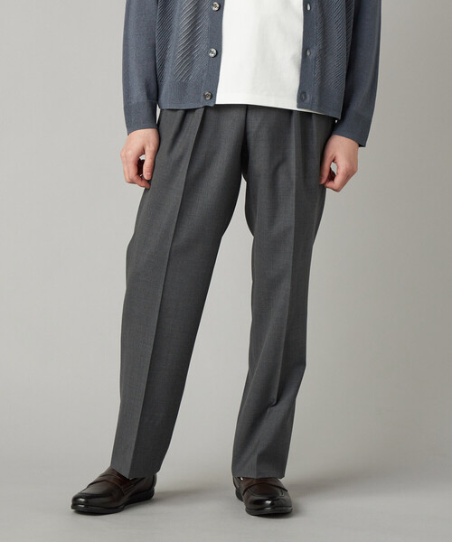 COMME CA MEN（コムサメン）の「【セットアップ対応】尾州産 ウォッシャブルトロ 2タックパンツ（スラックス・メンズ・ブラック/グレー・S/L/M）」の10枚目の写真