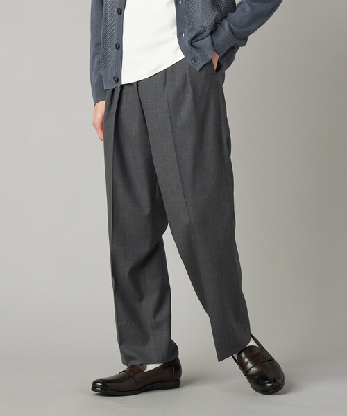 COMME CA MEN（コムサメン）の「【セットアップ対応】尾州産 ウォッシャブルトロ 2タックパンツ（スラックス・メンズ・ブラック/グレー・S/L/M）」の11枚目の写真