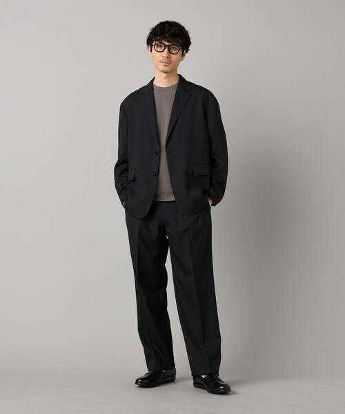 COMME CA MEN（コムサメン）の「【セットアップ対応】尾州産 ウォッシャブルトロ 2タックパンツ（スラックス・メンズ・ブラック/グレー・S/L/M）」の12枚目の写真