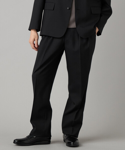 COMME CA MEN（コムサメン）の「【セットアップ対応】尾州産 ウォッシャブルトロ 2タックパンツ（スラックス・メンズ・ブラック/グレー・S/L/M）」の14枚目の写真