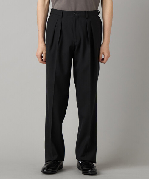 COMME CA MEN（コムサメン）の「【セットアップ対応】尾州産 ウォッシャブルトロ 2タックパンツ（スラックス・メンズ・ブラック/グレー・S/L/M）」の16枚目の写真