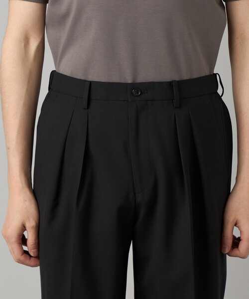 COMME CA MEN（コムサメン）の「【セットアップ対応】尾州産 ウォッシャブルトロ 2タックパンツ（スラックス・メンズ・ブラック/グレー・S/L/M）」の19枚目の写真