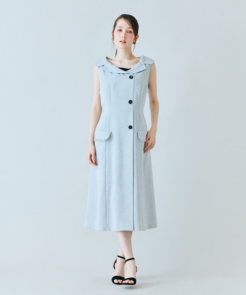Audie a Muses(オーディアミューズ)の「【モデル美香×Audie a Muses】ラップ風デザインワンピース(ワンピース・レディース・グレー/ブラック・36/40/42/38)」の16枚目の写真