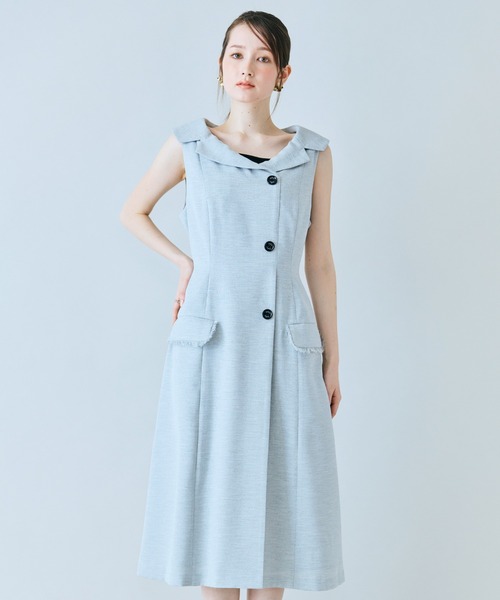 Audie a Muses(オーディアミューズ)の「【モデル美香×Audie a Muses】ラップ風デザインワンピース(ワンピース・レディース・グレー/ブラック・36/40/42/38)」の20枚目の写真