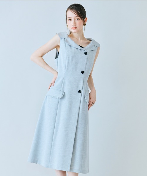 Audie a Muses(オーディアミューズ)の「【モデル美香×Audie a Muses】ラップ風デザインワンピース(ワンピース・レディース・グレー/ブラック・36/40/42/38)」の21枚目の写真