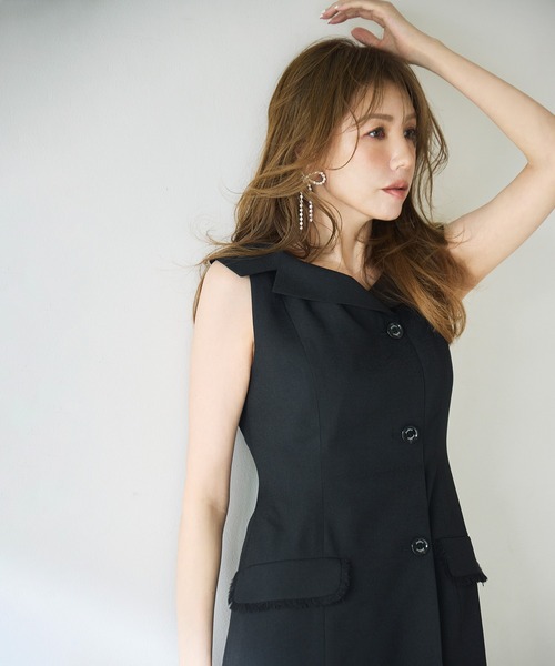 Audie a Muses(オーディアミューズ)の「【モデル美香×Audie a Muses】ラップ風デザインワンピース(ワンピース・レディース・グレー/ブラック・36/40/42/38)」の14枚目の写真