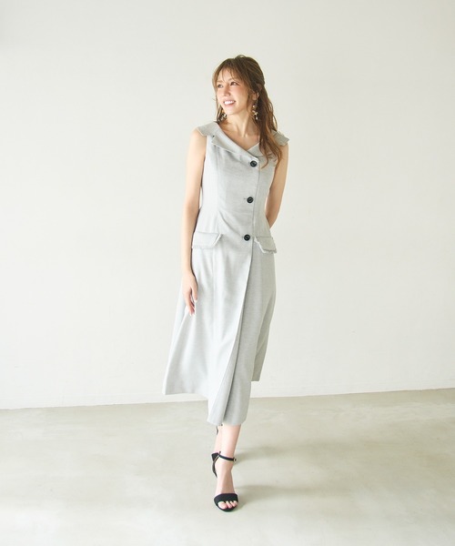 Audie a Muses(オーディアミューズ)の「【モデル美香×Audie a Muses】ラップ風デザインワンピース(ワンピース・レディース・グレー/ブラック・36/40/42/38)」の11枚目の写真