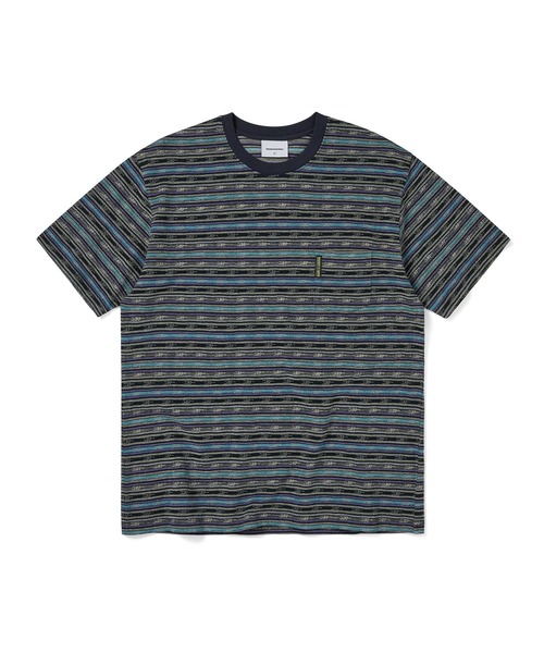 thisisneverthat(ディスイズネバーザット)の「BE Striped Tee(Tシャツ/カットソー・メンズ・ネイビー/ブラウン・M/L/XL/S)」の2枚目の写真