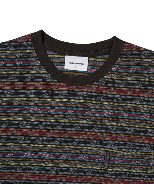 thisisneverthat(ディスイズネバーザット)の「BE Striped Tee(Tシャツ/カットソー・メンズ・ネイビー/ブラウン・M/L/XL/S)」の3枚目の写真