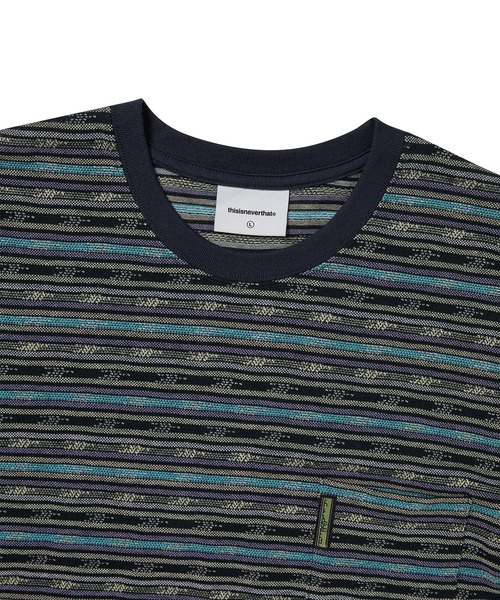 thisisneverthat(ディスイズネバーザット)の「BE Striped Tee(Tシャツ/カットソー・メンズ・ネイビー/ブラウン・M/L/XL/S)」の7枚目の写真