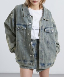 ANAP | ウォッシュ加工 オーバーサイズ デニム ジャケット(その他アウター)