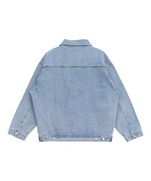 ANAP（アナップ）の「ウォッシュ加工 オーバーサイズ デニム ジャケット（その他アウター・レディース・ブルー/クリア・F）」の14枚目の写真