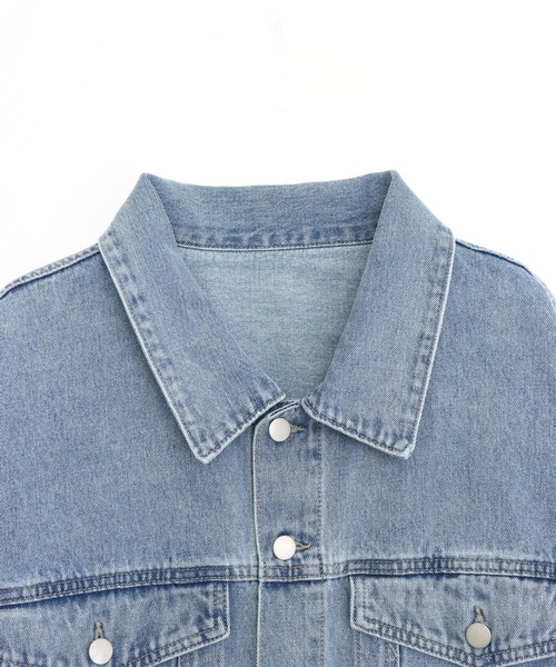 ANAP（アナップ）の「ウォッシュ加工 オーバーサイズ デニム ジャケット（その他アウター・レディース・ブルー/クリア・F）」の16枚目の写真