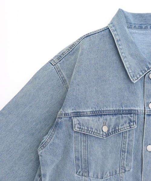 ANAP（アナップ）の「ウォッシュ加工 オーバーサイズ デニム ジャケット（その他アウター・レディース・ブルー/クリア・F）」の19枚目の写真