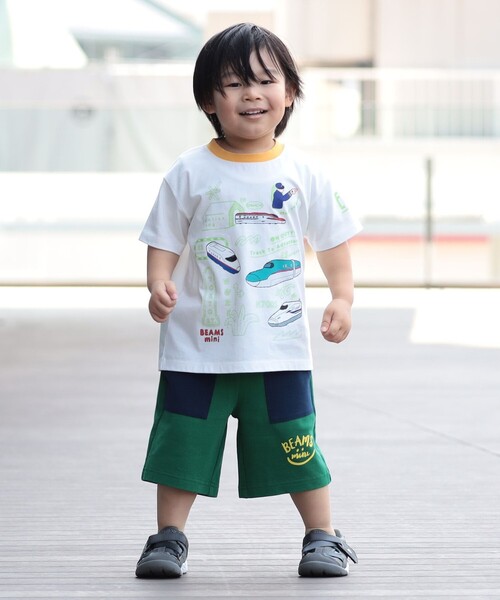 BEAMS mini（ビームスミニ）の「【7/2再値下げ】リップル スマイル ショーツ 2026SS (90～140cm)  外遊び プチプラ 通園 通学 夏 旅行 洗濯可（その他パンツ・キッズ・ライトグレー/ネイビー/グリーン・100/130/120/90/110/140）」の7枚目の写真
