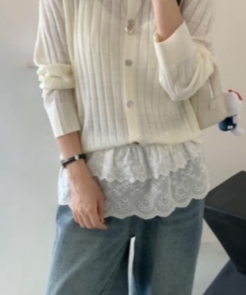 Sibra(シブラ)の「フリルレイヤード付け裾(その他トップス・レディース・ホワイト・F)」の6枚目の写真