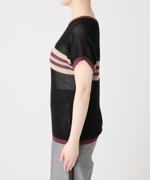 JOURNAL STANDARD（ジャーナルスタンダード）の「別注【MIKA KASAI】 Knit T-Shirt（ニット/セーター・レディース・ブラック系その他/サックスブルー・FREE）」の7枚目の写真