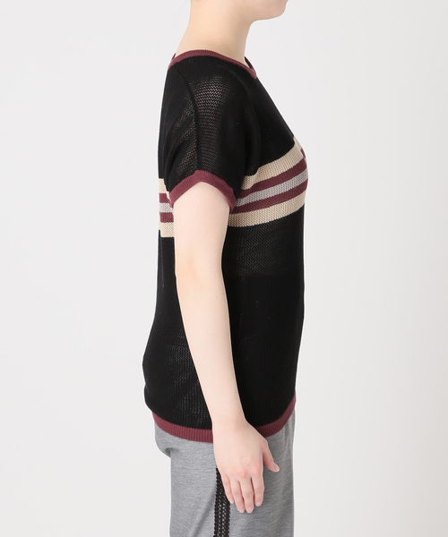 JOURNAL STANDARD（ジャーナルスタンダード）の「別注【MIKA KASAI】 Knit T-Shirt（ニット/セーター・レディース・ブラック系その他/サックスブルー・FREE）」の9枚目の写真