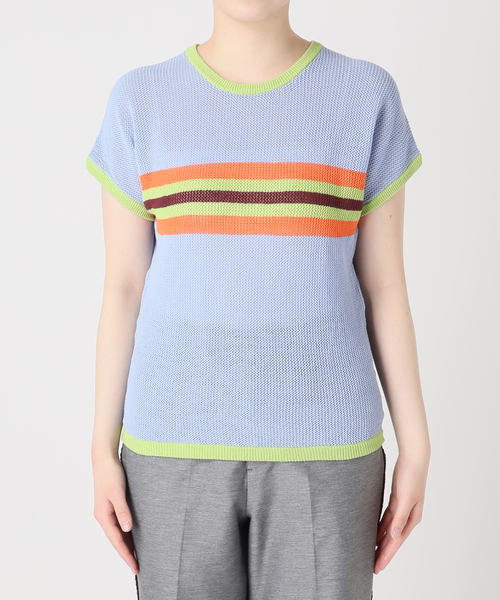 JOURNAL STANDARD（ジャーナルスタンダード）の「別注【MIKA KASAI】 Knit T-Shirt（ニット/セーター・レディース・ブラック系その他/サックスブルー・FREE）」の14枚目の写真