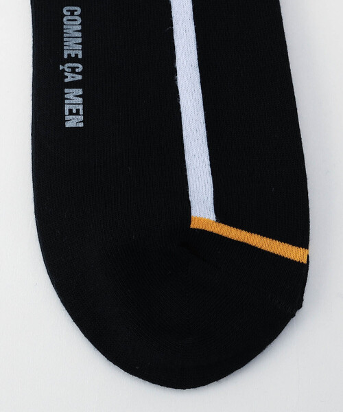 COMME CA MEN（コムサメン）の「ライン柄 クルーソックス（ソックス/靴下・メンズ・グレー/アイボリー/ブラック/ネイビー・27.0cm）」の7枚目の写真