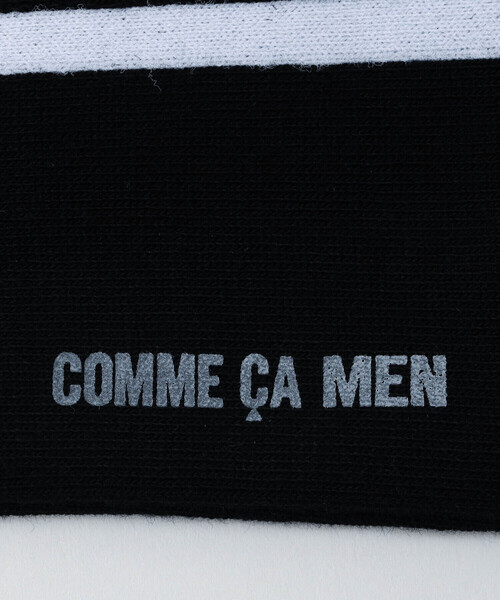COMME CA MEN（コムサメン）の「ライン柄 クルーソックス（ソックス/靴下・メンズ・グレー/アイボリー/ブラック/ネイビー・27.0cm）」の8枚目の写真