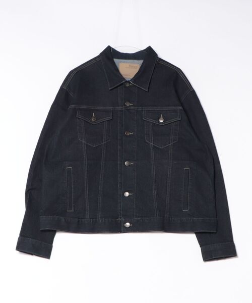 HANES(ヘインズ)の「Hanes / ヘインズ ストレッチ デニムジャケット ライトアウター レギュラーフィット(デニムジャケット・メンズ・ブルー/サックスブルー/ブラック/ネイビー・S/M/L/LL)」の3枚目の写真