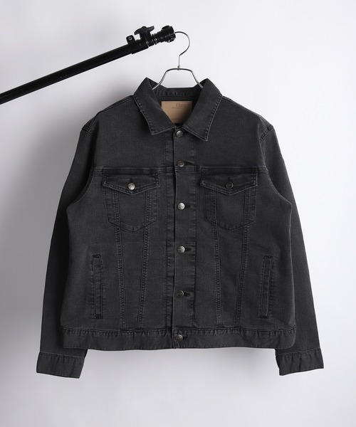 HANES(ヘインズ)の「Hanes / ヘインズ ストレッチ デニムジャケット ライトアウター レギュラーフィット(デニムジャケット・メンズ・ブルー/サックスブルー/ブラック/ネイビー・S/M/L/LL)」の10枚目の写真