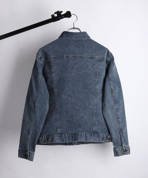 HANES(ヘインズ)の「Hanes / ヘインズ ストレッチ デニムジャケット ライトアウター レギュラーフィット(デニムジャケット・メンズ・ブルー/サックスブルー/ブラック/ネイビー・S/M/L/LL)」の19枚目の写真