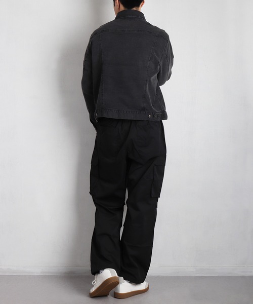 HANES(ヘインズ)の「Hanes / ヘインズ ストレッチ デニムジャケット ライトアウター レギュラーフィット(デニムジャケット・メンズ・ブルー/サックスブルー/ブラック/ネイビー・S/M/L/LL)」の9枚目の写真