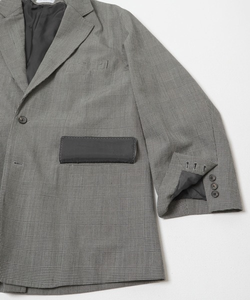 URBAN RESEARCH（アーバンリサーチ）の「new basic　HIGH TWIST WOOL SINGLE JACKET（その他アウター・メンズ・チェック/ブラック・MEDIUM/LARGE/X-LARGE）」の4枚目の写真