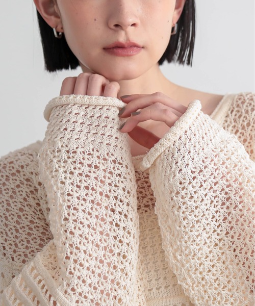 for/c(フォーシー)の「編地ボーダートップス【サスティナブル】(ニット/セーター・レディース・アイボリー/チャコール・M/L)」の21枚目の写真