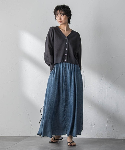 MAYSON GREY(メイソングレイ)の「ゆれるデニムサークルスカート(デニムスカート・レディース・ブルー/ネイビー・M)」の8枚目の写真