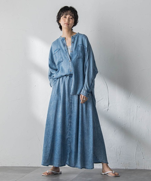 MAYSON GREY(メイソングレイ)の「ゆれるデニムサークルスカート(デニムスカート・レディース・ブルー/ネイビー・M)」の15枚目の写真