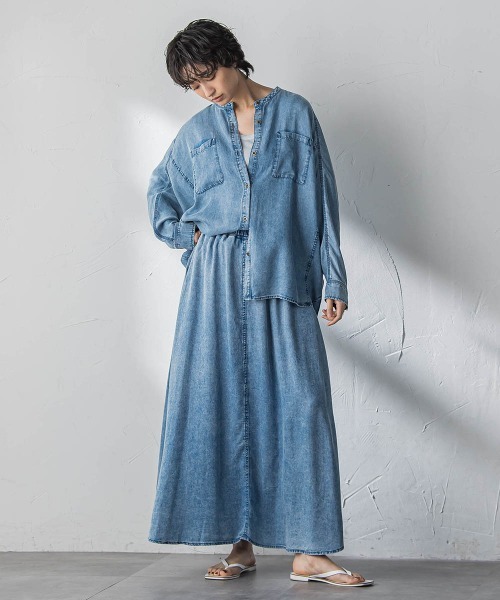 MAYSON GREY(メイソングレイ)の「ゆれるデニムサークルスカート(デニムスカート・レディース・ブルー/ネイビー・M)」の17枚目の写真