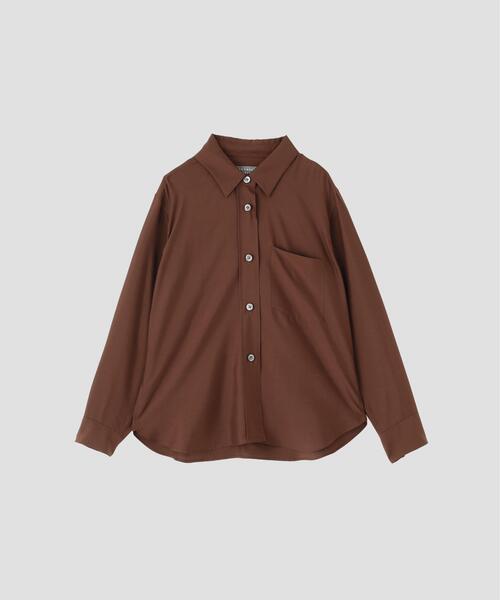 MARGARET HOWELL（マーガレットハウエル）の「MATT SILK SHIRT（シャツ/ブラウス・レディース・ブラウン・3/2/1）」の6枚目の写真