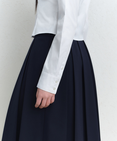 MUSINSA STANDARD WOMAN（ムシンサスタンダードウーマン）の「ウィメンズビスチェクロップシャツ[ホワイト]（シャツ/ブラウス・レディース・その他・X-SMALL/SMALL/MEDIUM/LARGE）」の5枚目の写真