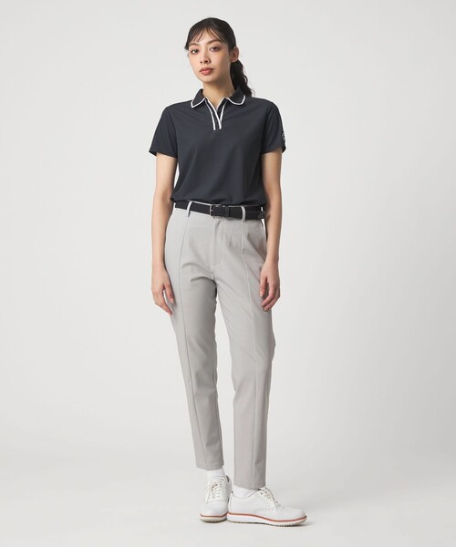 UNITED ARROWS GOLF(ユナイテッドアローズゴルフ)の「ウィメンズ ライン カノコ ポロシャツ UV 吸水速乾(ポロシャツ・レディース・ケリーグリーン/ブラック/ホワイト・M/L/S)」の10枚目の写真