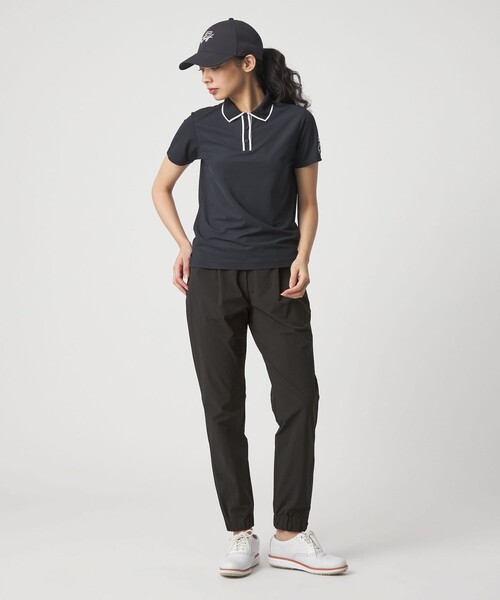 UNITED ARROWS GOLF(ユナイテッドアローズゴルフ)の「ウィメンズ ライン カノコ ポロシャツ UV 吸水速乾(ポロシャツ・レディース・ケリーグリーン/ブラック/ホワイト・M/L/S)」の11枚目の写真