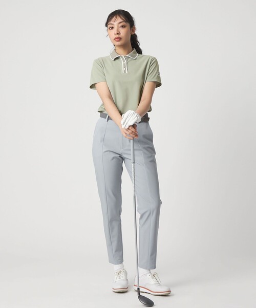 UNITED ARROWS GOLF(ユナイテッドアローズゴルフ)の「ウィメンズ ライン カノコ ポロシャツ UV 吸水速乾(ポロシャツ・レディース・ケリーグリーン/ブラック/ホワイト・M/L/S)」の13枚目の写真